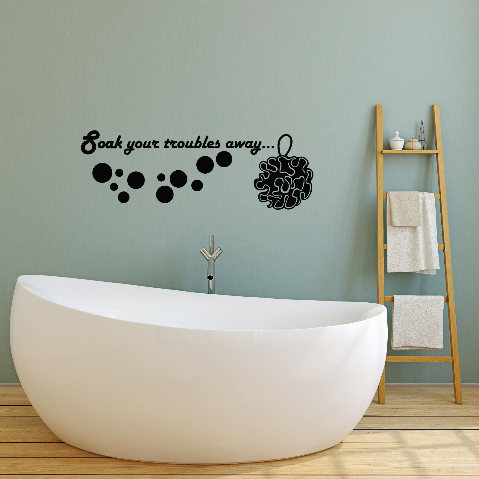 Vinyl Wall Decal Quote Bathroom Shower Room Inspiration Art Relax Sticker ig5224