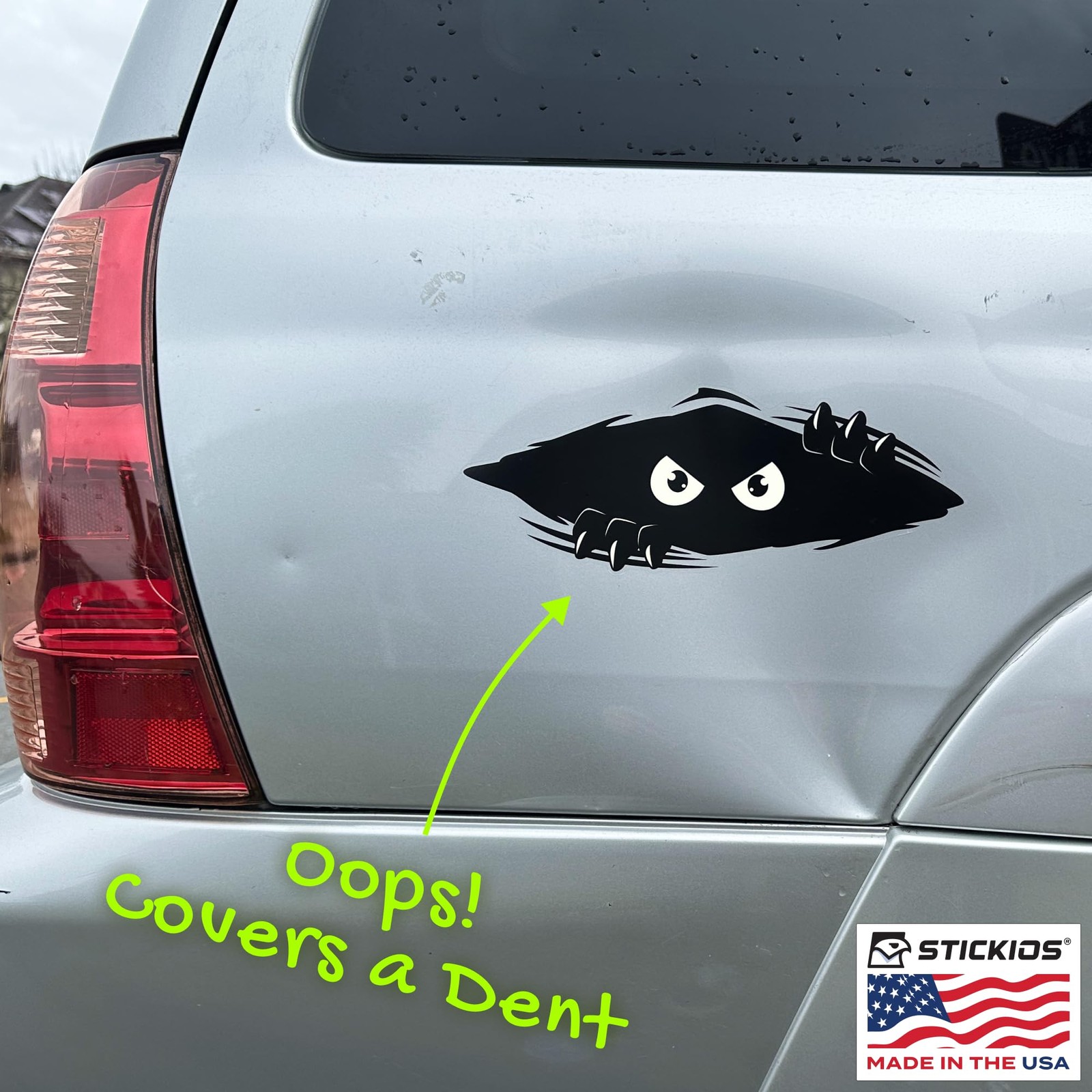 Peeking Monster Car Decal – Vinyl Bumper Sticker for Vehicles, Trucks, Windows