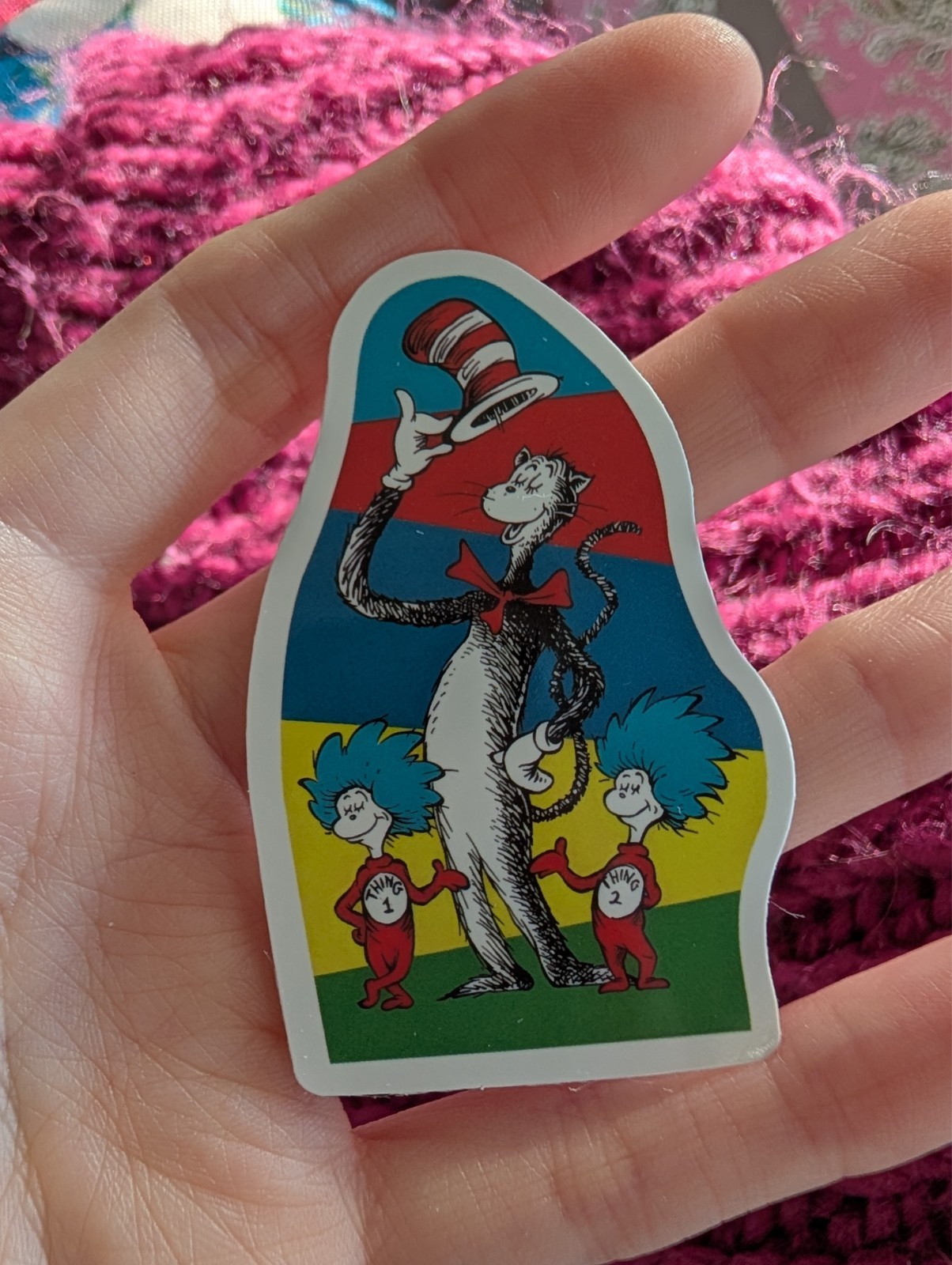 Dr. Seuss Sticker, Cat in hat, Thing 1, Thing 2