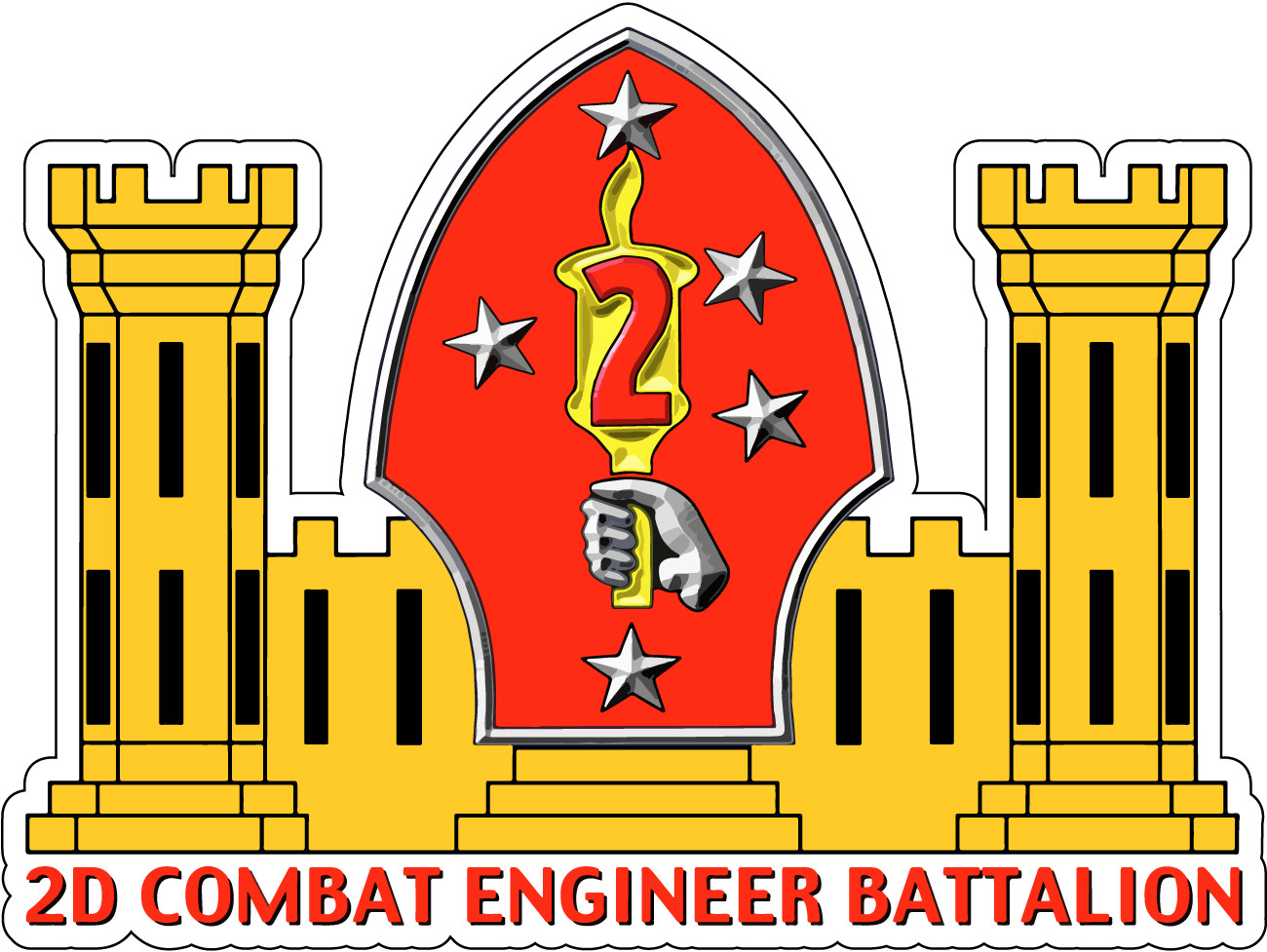 US Marine Corps Sticker 2nd Combat Engineer Battalion That Other Battalion