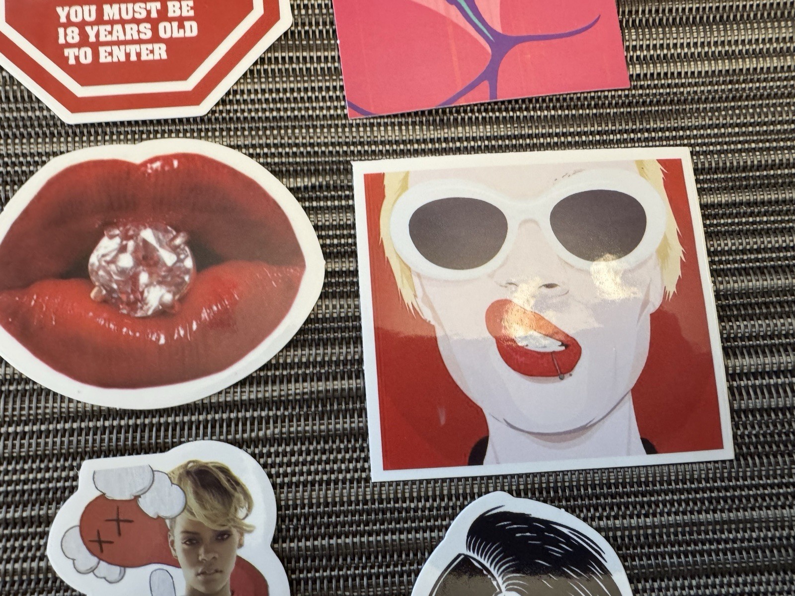 Fun Lot 9 Sticker Colorful Lovers Marilyn Monroe Girls Women Risque Panties