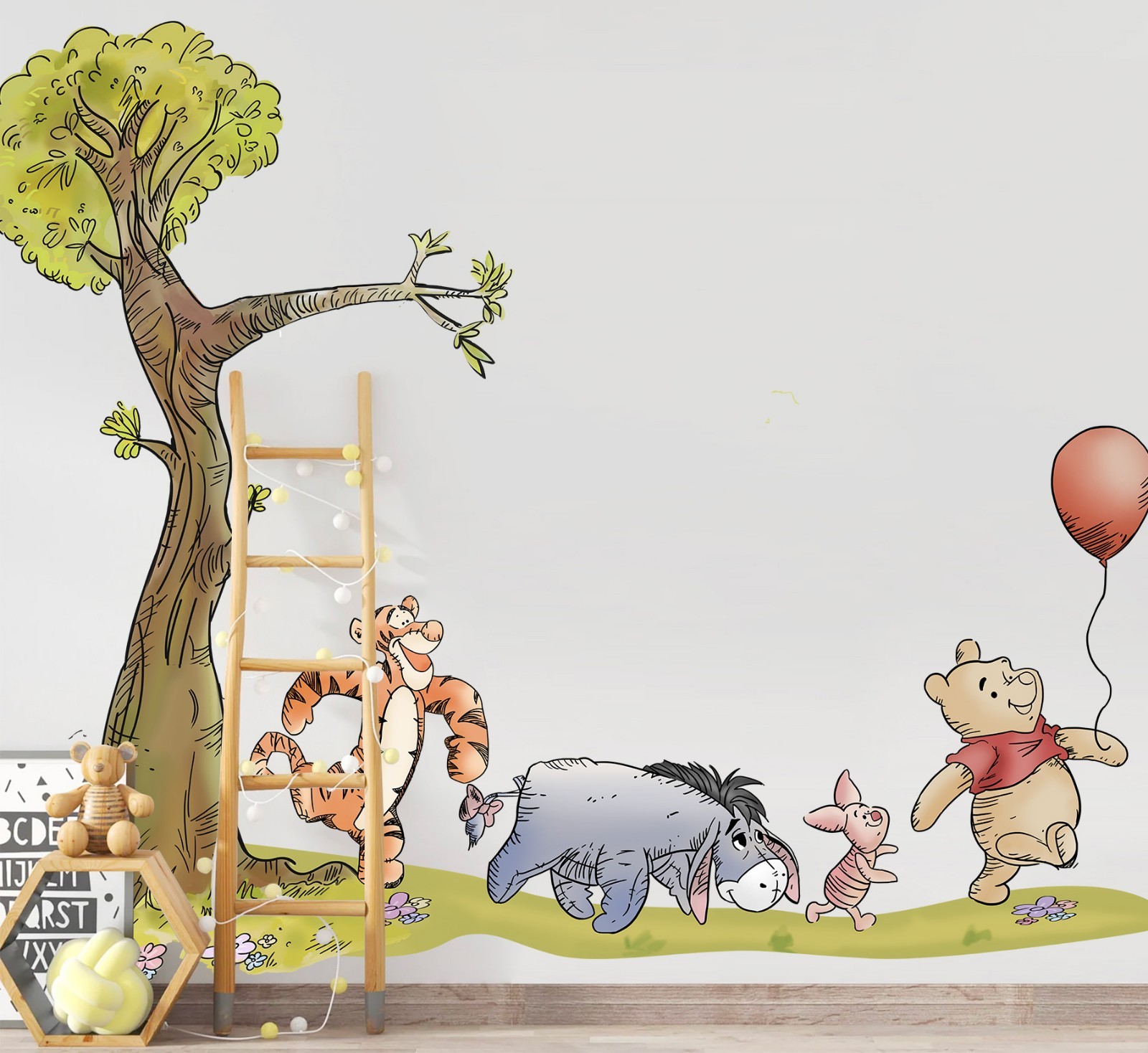Winnie the Pooh Wall Decal – Tree & Friends Nursery Wall decal Sticker
