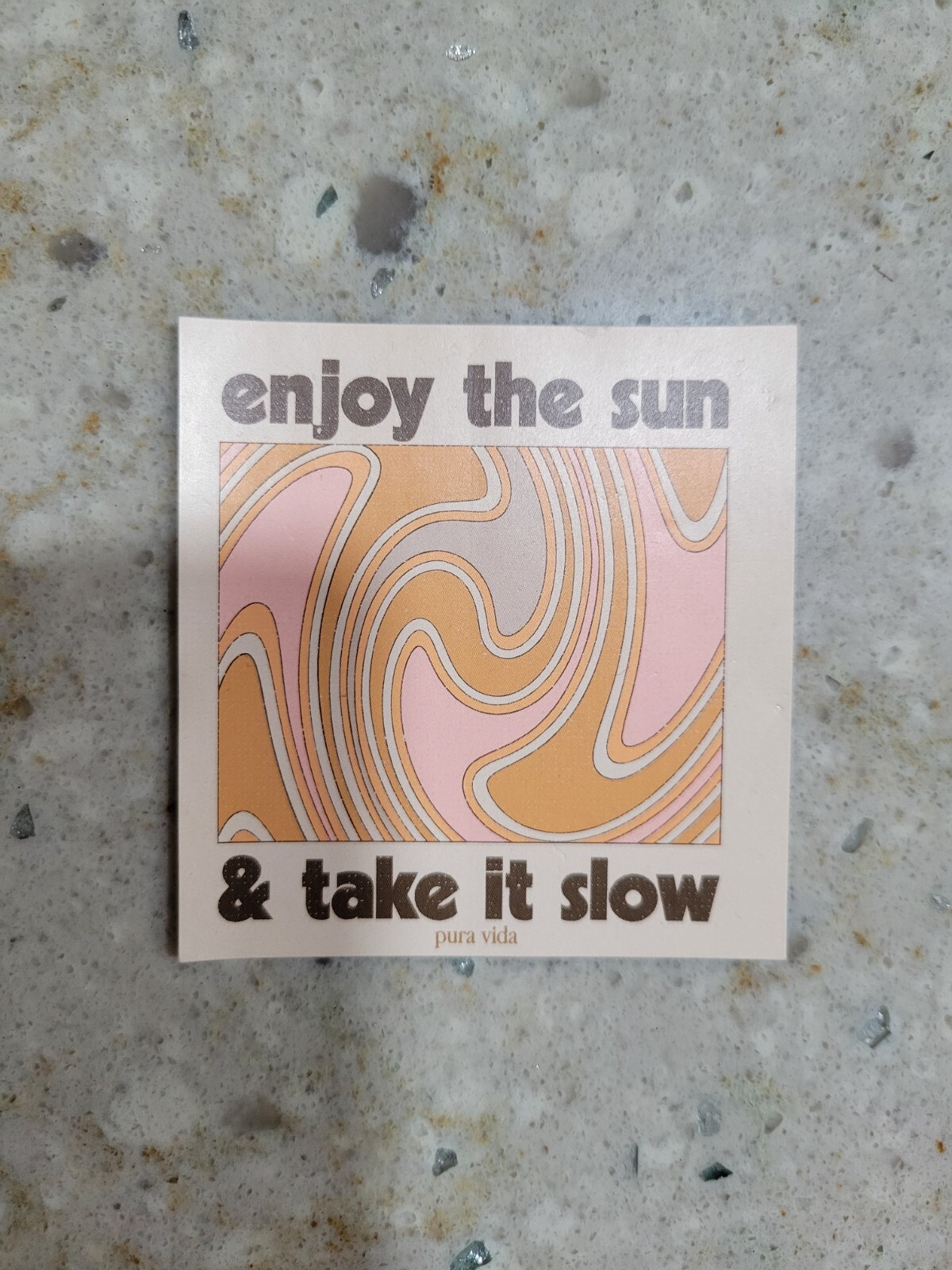 New Pura Vida September 2024 Monthly Bracelet Club Enjoy the Sun STICKER