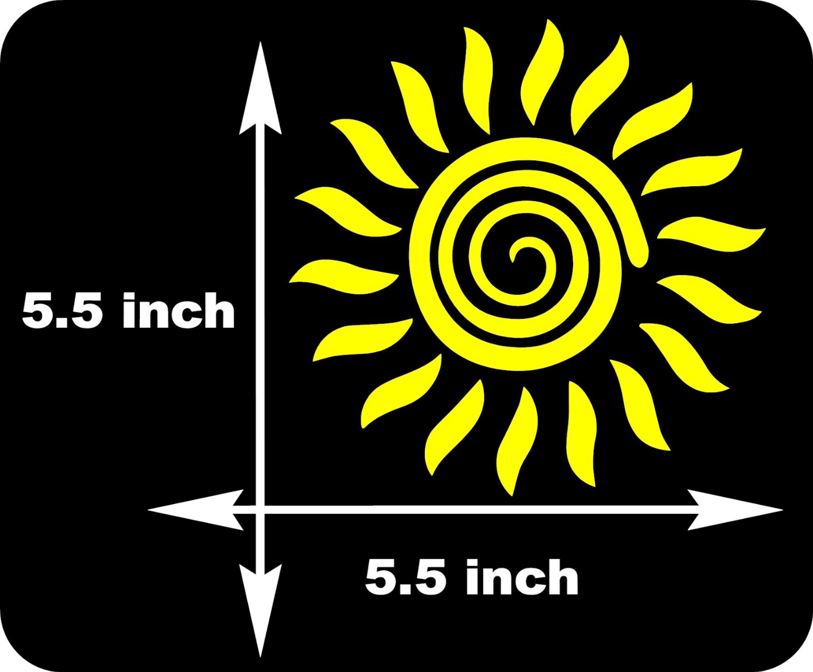 Tribal Sun Vinyl Decal Sticker Cars Trucks laptop size 5.5" x 5.5"