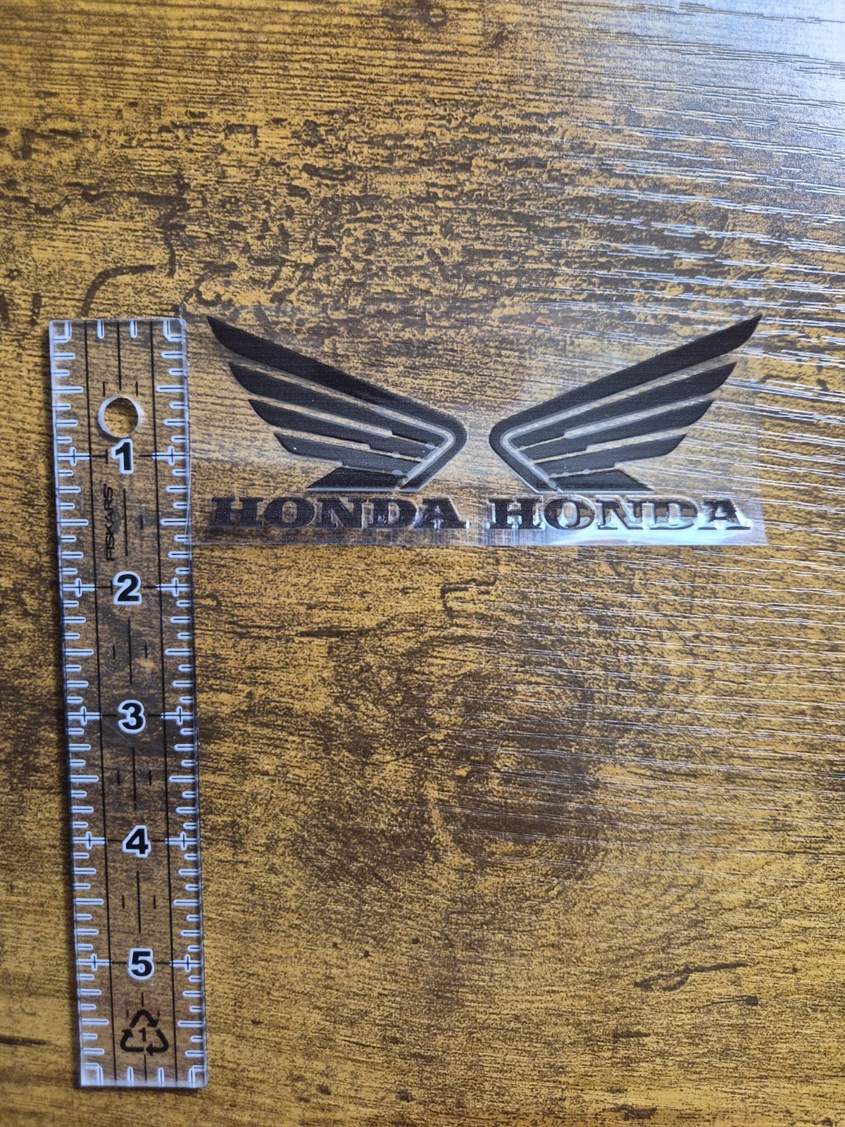 2pc. HONDA WINGS UV DTF Raised Decal Sticker Waterproof USA NOT VINYL