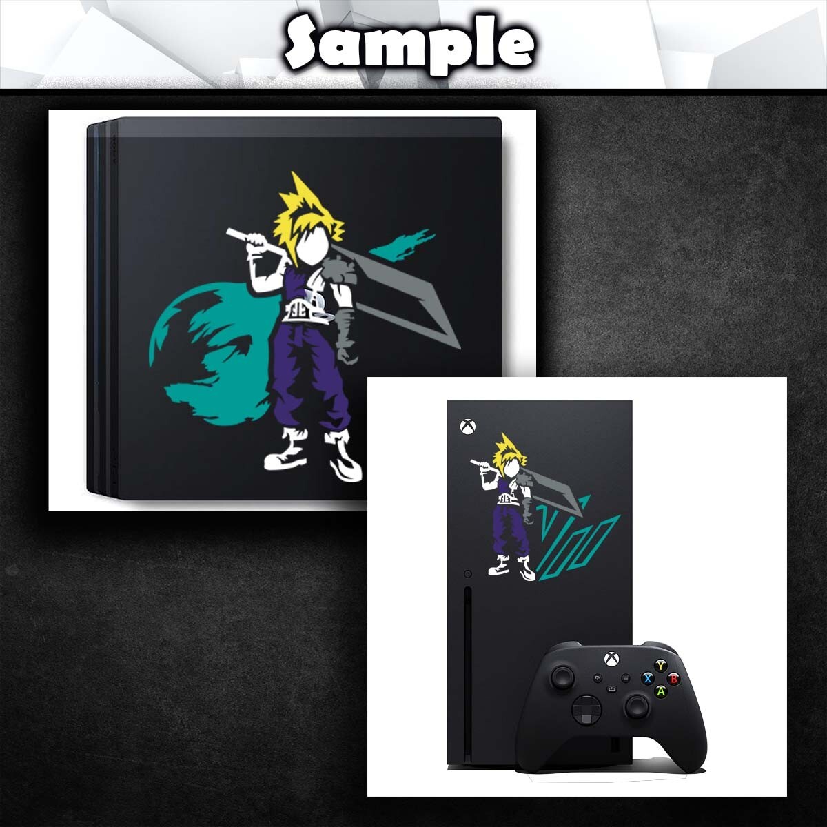 Cloud Strife Vinyl Decal Sticker (Final Fantasy VII Car Laptop PC Tower Decor)