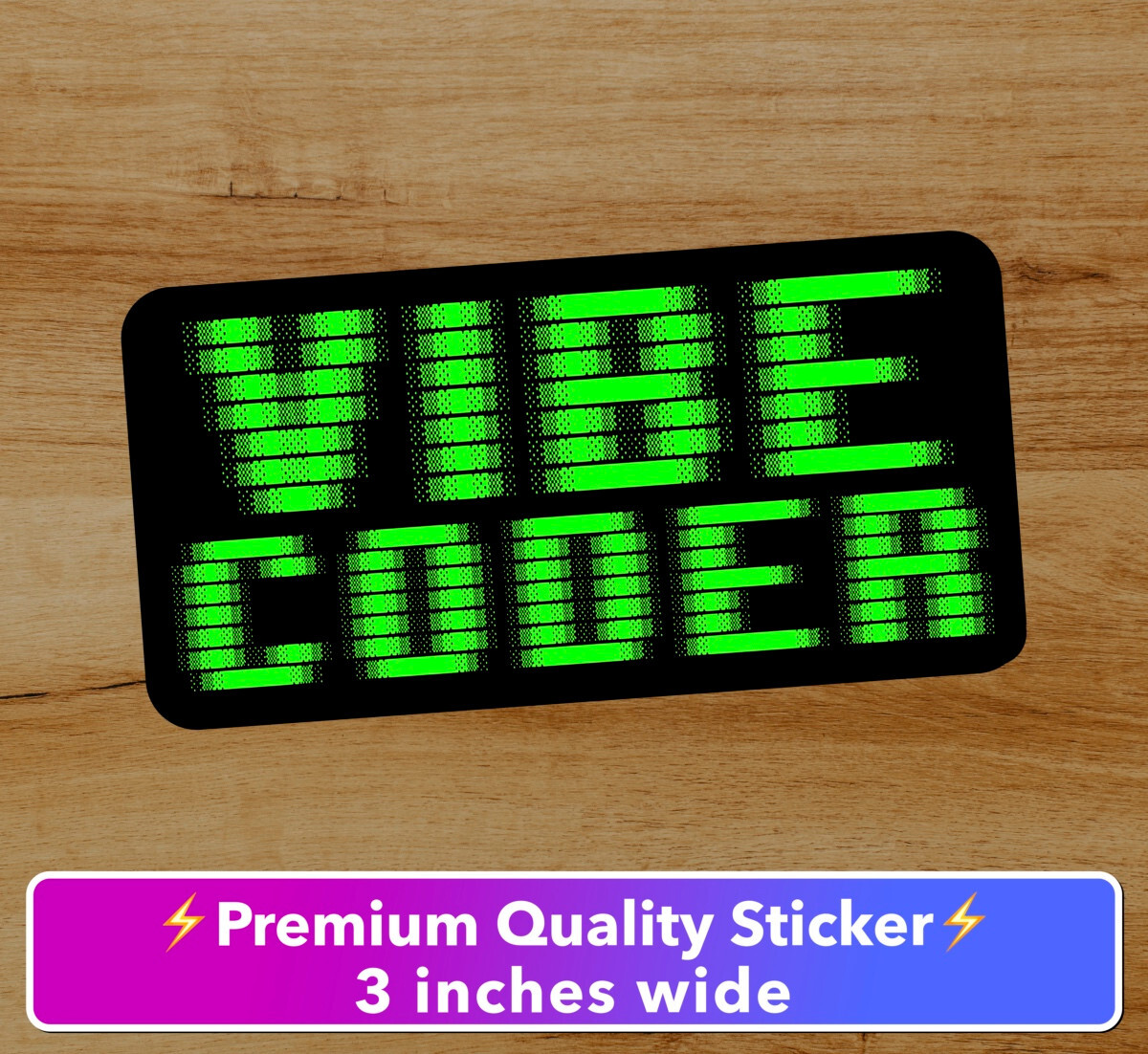 Vibe Coder AI 3 in wide Vinyl Sticker Waterproof Car Bumper Laptop Bottle Free S