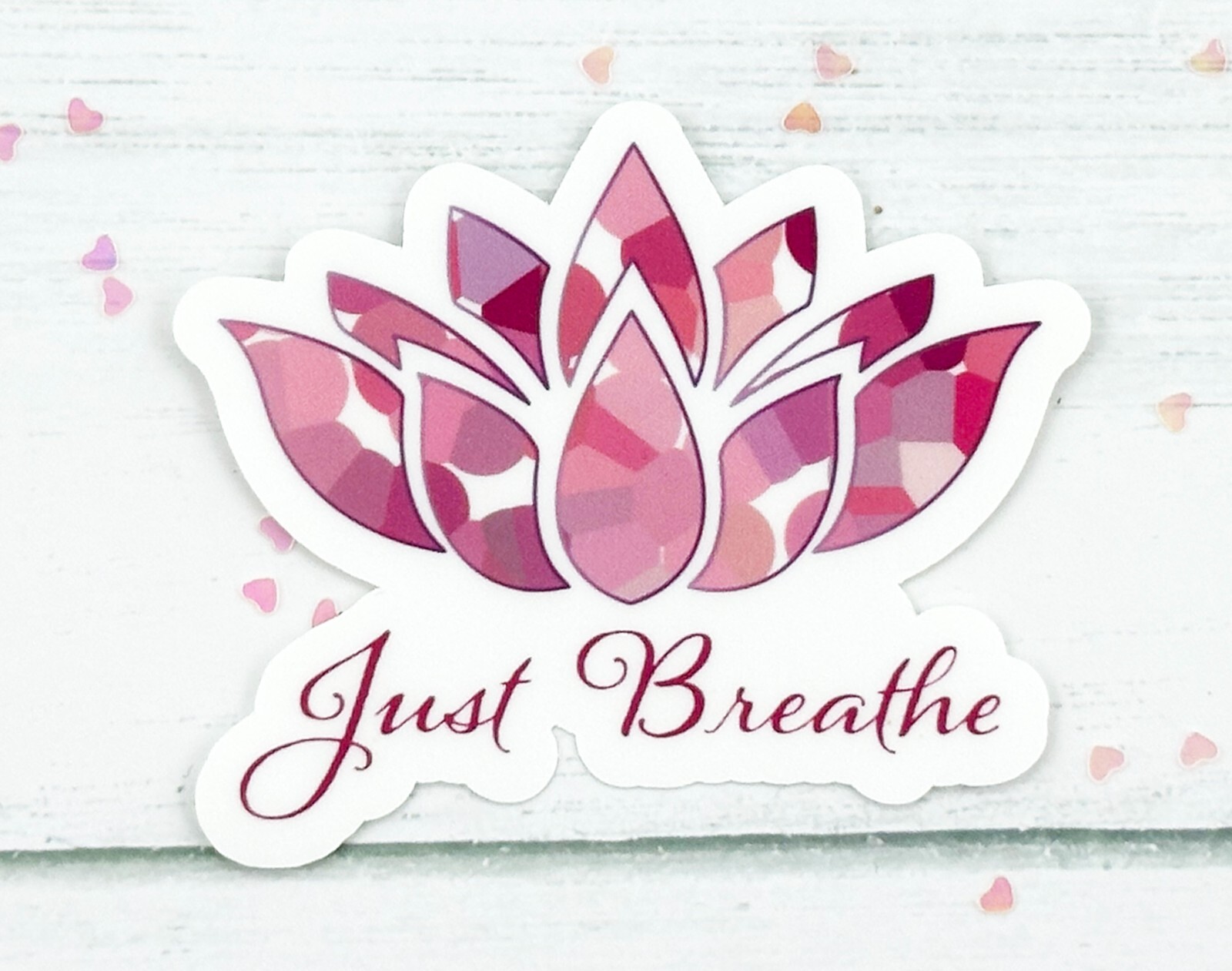Lotus Flower Yoga Water Bottle Vinyl Decal Sticker Matte Finish 3 Inch Wide