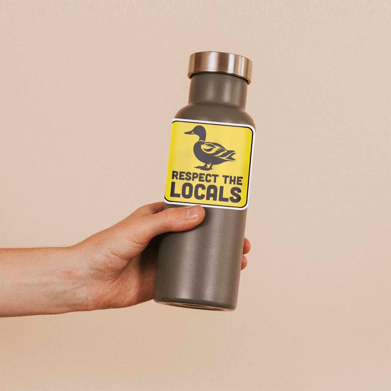 Respect the Locals Mallard Duck Sticker – Bird Decal for Laptop & Water Bottle