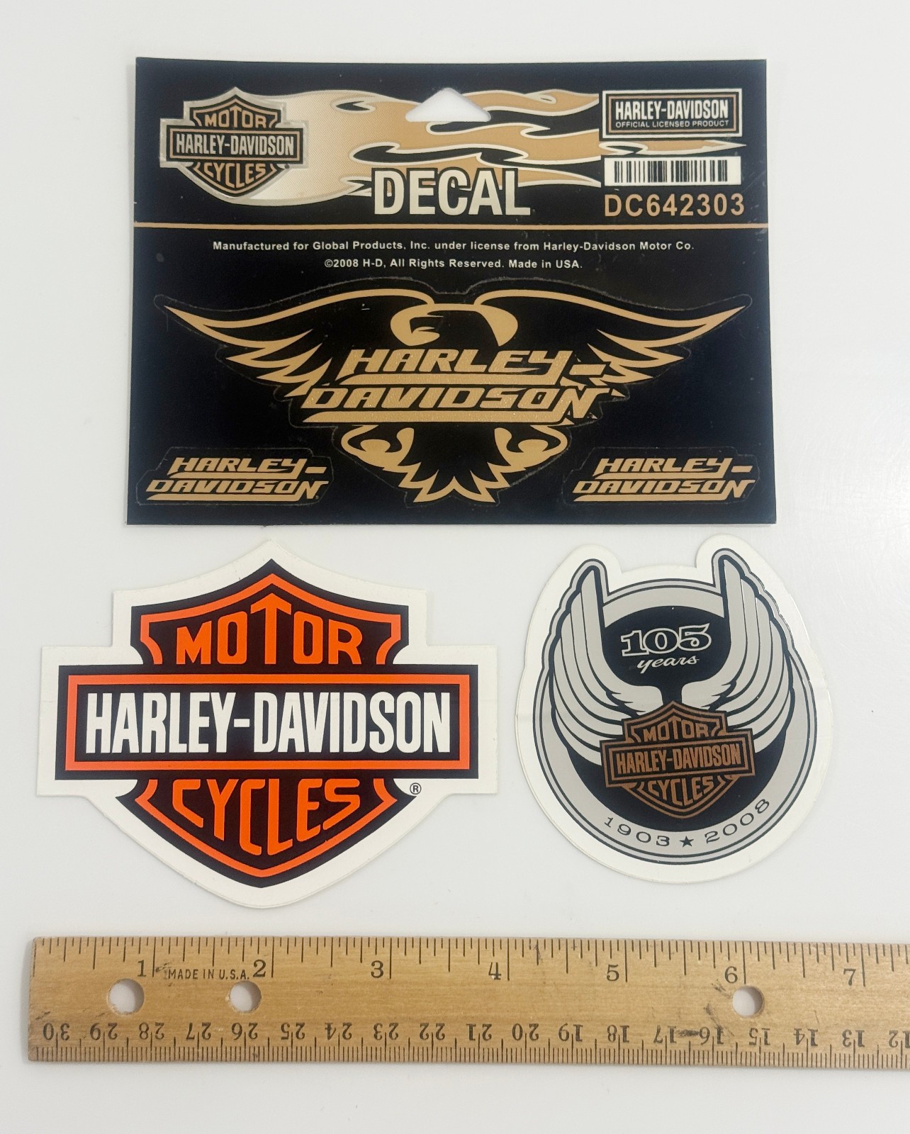 Harley-Davidson Motorcycles Decal Stickers LOT OF 3