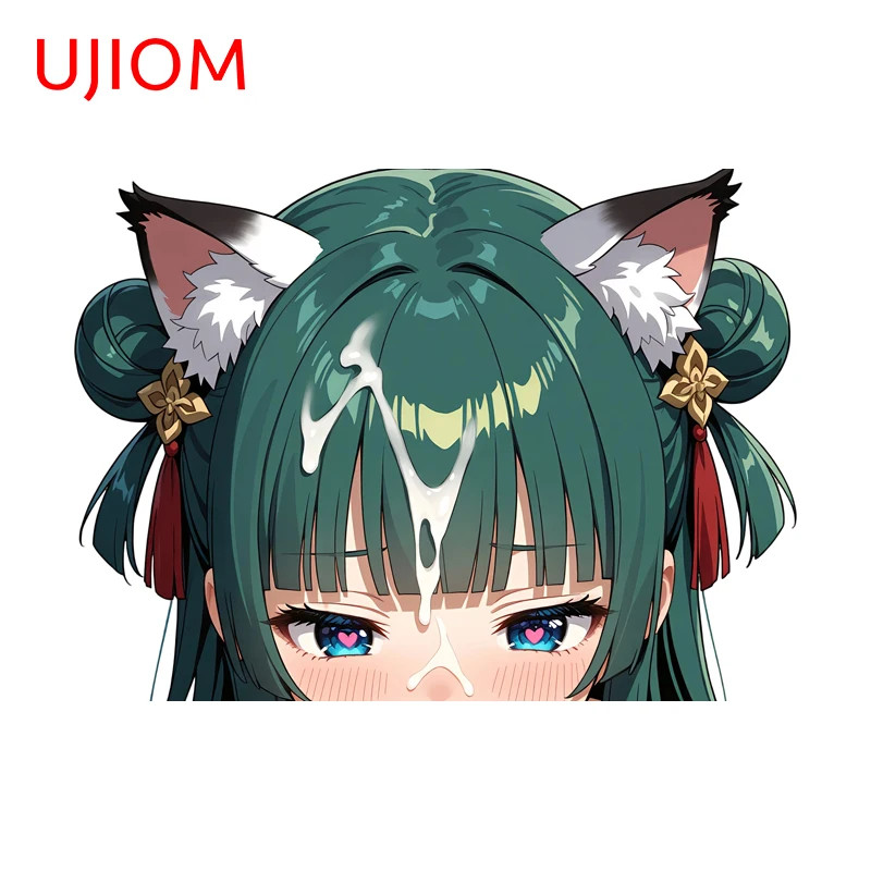 UJIOM Peeker Maomao Cat Ears Wall Sticker Graphics Decal Kitchen Cupboard Decor