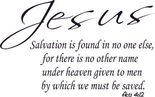 Acts 4:12 Bible Verse Wall Decal by Scripture Wall Art Decor Black 11×22..Vinyl