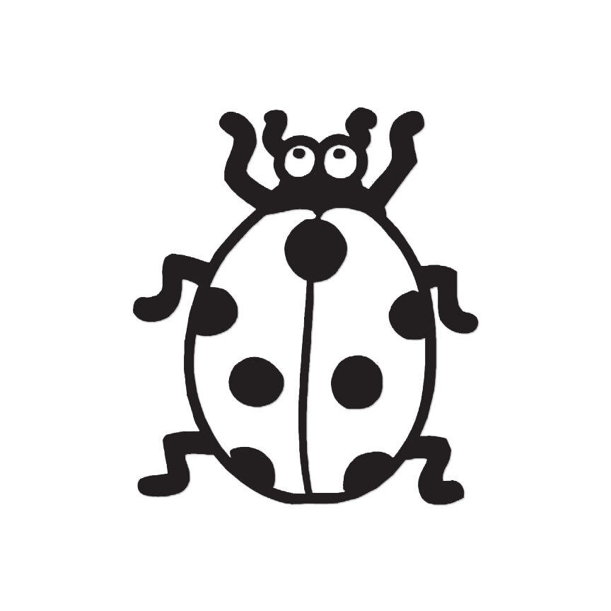 Ladybug Cute Insect – Vinyl Decal Sticker – Multiple Color & Sizes – ebn428