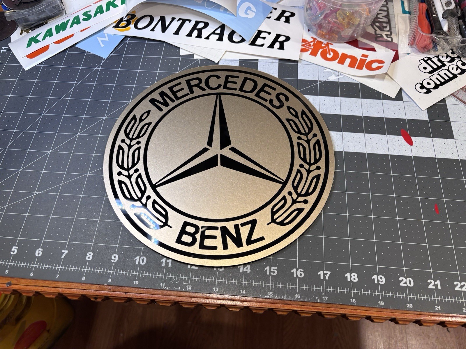 TWO Custom German Luxury Car Script Text Die Cut Vinyl Decals