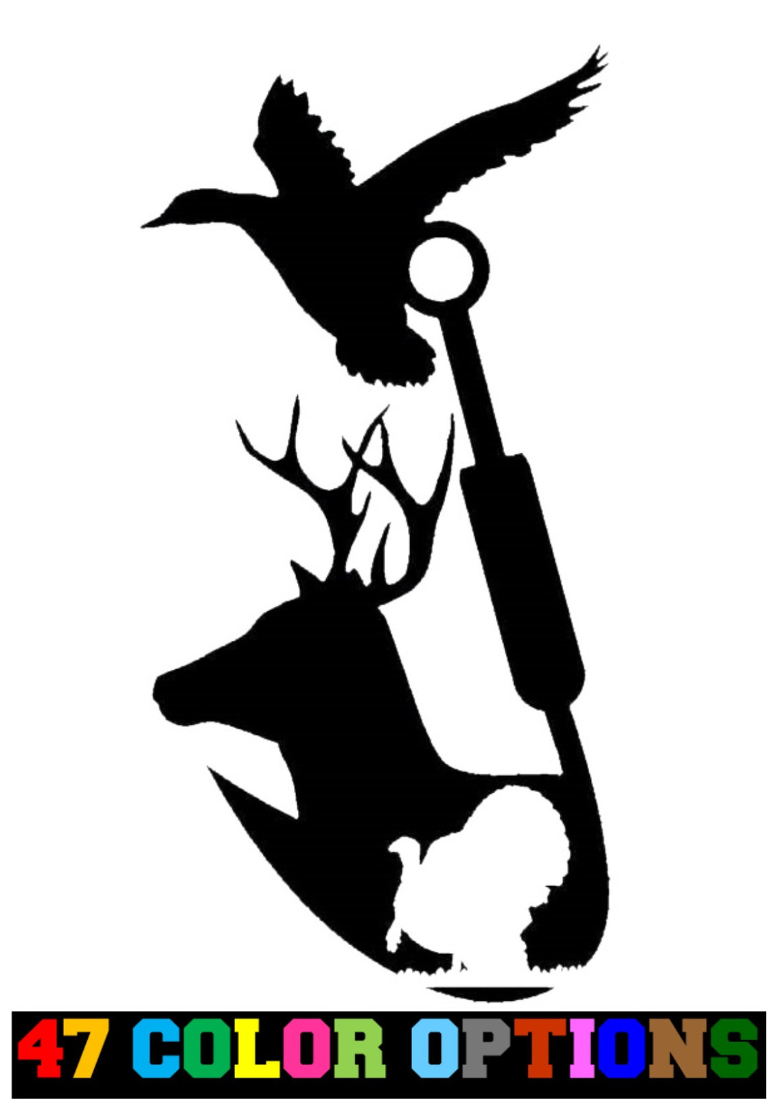 Vinyl Decal Truck Car Sticker Laptop – Hunting Fishing Deer Turkey Bird