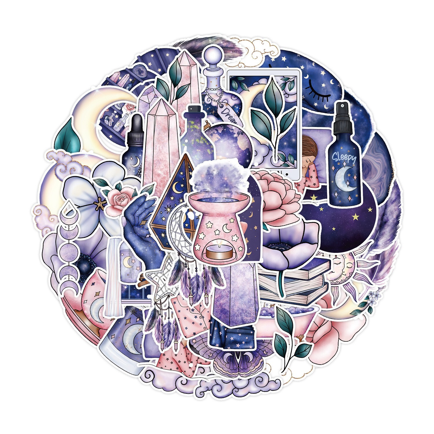 150pcs SPIRITUAL Stickers Pack,Crystal Potion Gothic Stickers,#234235