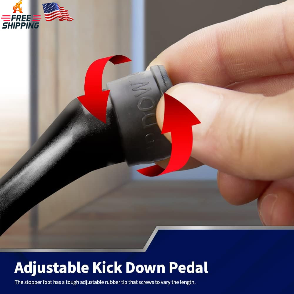 HOME&I Kickdown Door Stopper, 6-Inch Commercial Heavy Duty Door Stop Holder Kick