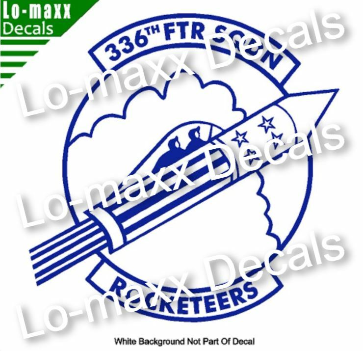 336th Fighter Squadron Rocketeers Military Aircraft Insignia Die Cut Vinyl Decal