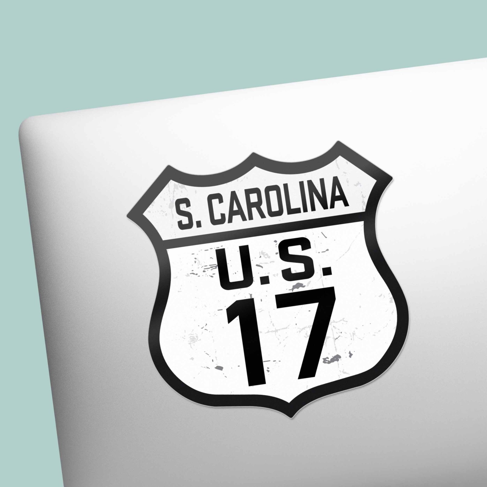 South Carolina Coastal Highway 17 Sticker – Ocean Hwy SC Decals for Laptop