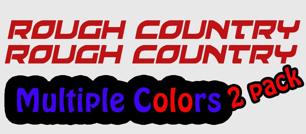 Rough Country Logo 2 PACK !!!!! Vinyl Die Cut Decal Sticker Free Shipping-