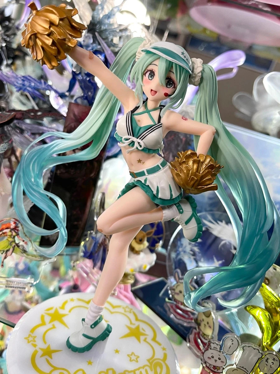 18cm Cheerleader Hatsune Miku Action Figures Anime Kawaii Girl Figurine With Box