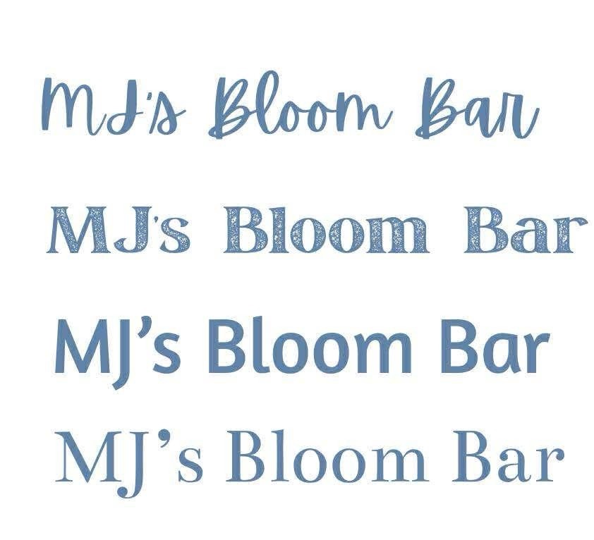 Bloom Bar Vinyl Decal For Party Decorations Large Width 18 Inch