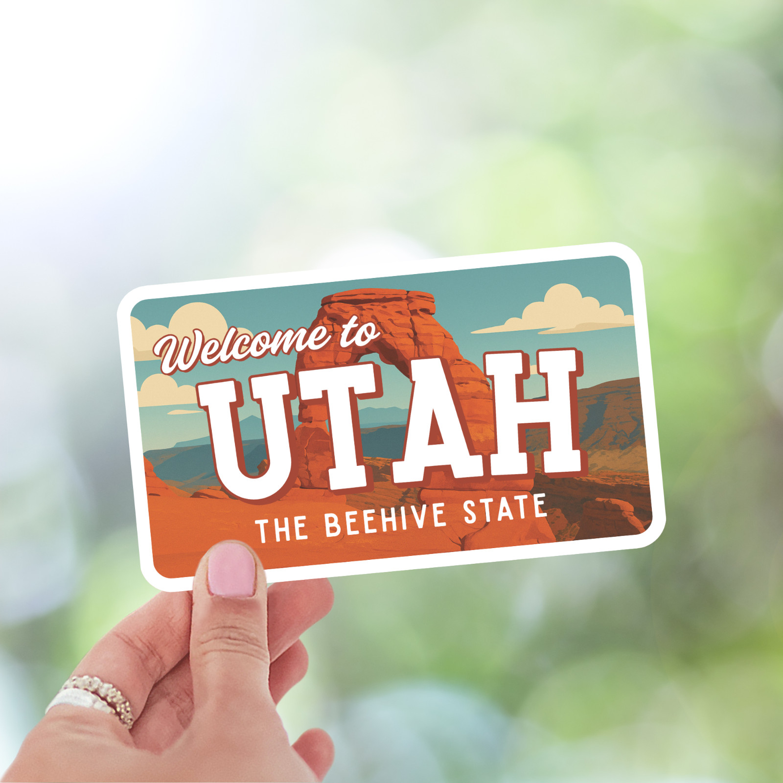 Welcome to Utah Sticker The Beehive State Vinyl Waterproof Decal