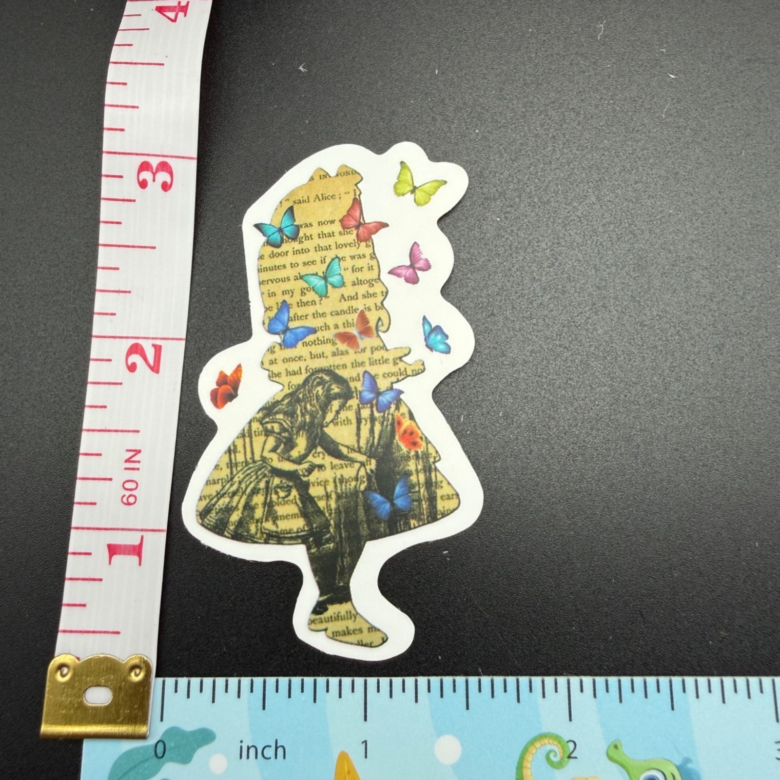 3 Stickers Disney Alice in Wonderland Vinyl Decal Laptop Phone Skateboard Bottle