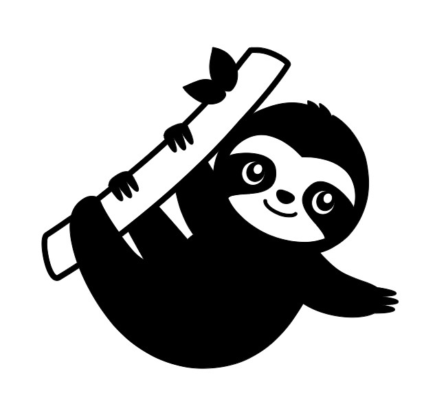 Hanging Sloth Vinyl Decal Sticker Car Truck Window Laptop Water Bottle Mug