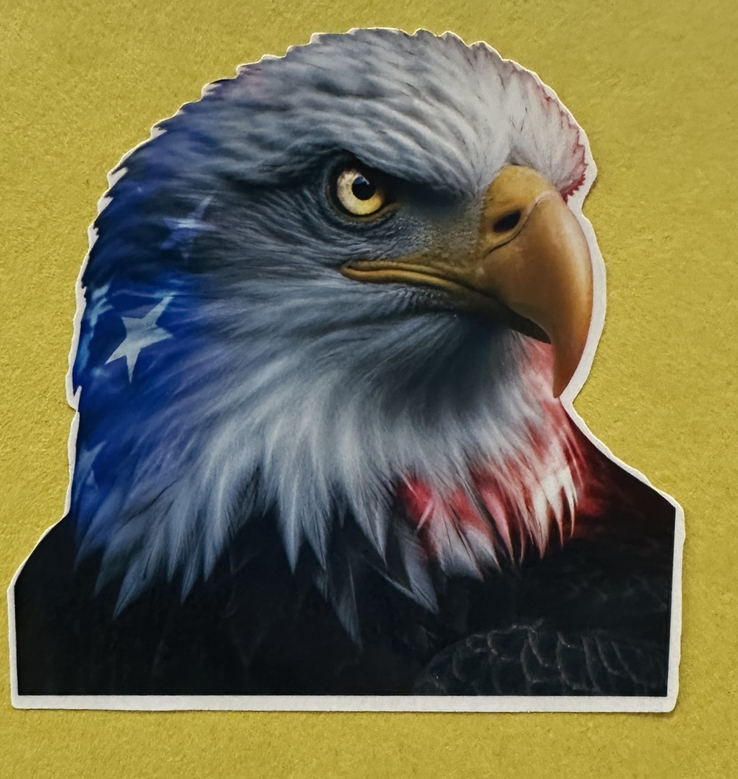 3 inch Patriotic Bald Eagle Sticker American Flag Eagle Vinyl Decal USA Pride