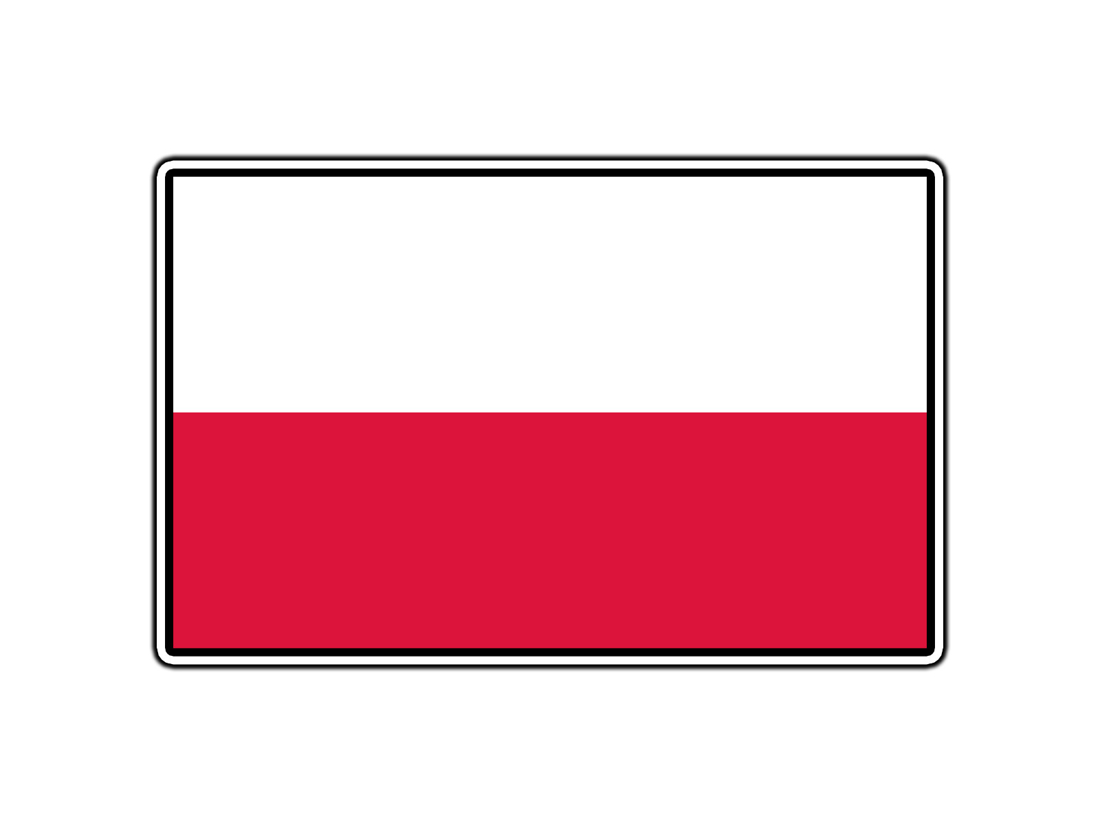 Poland Flag World Country Sticker Waterproof Vinyl Decal Die-Cut Car Laptop