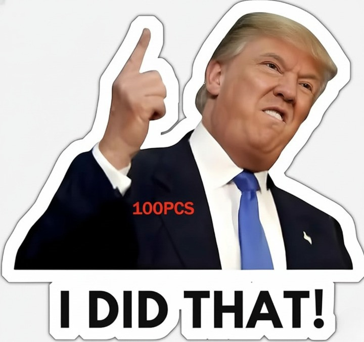 100pcs Anti Trump Gas Pump Stickers Decals Funny Political Meme Labels
