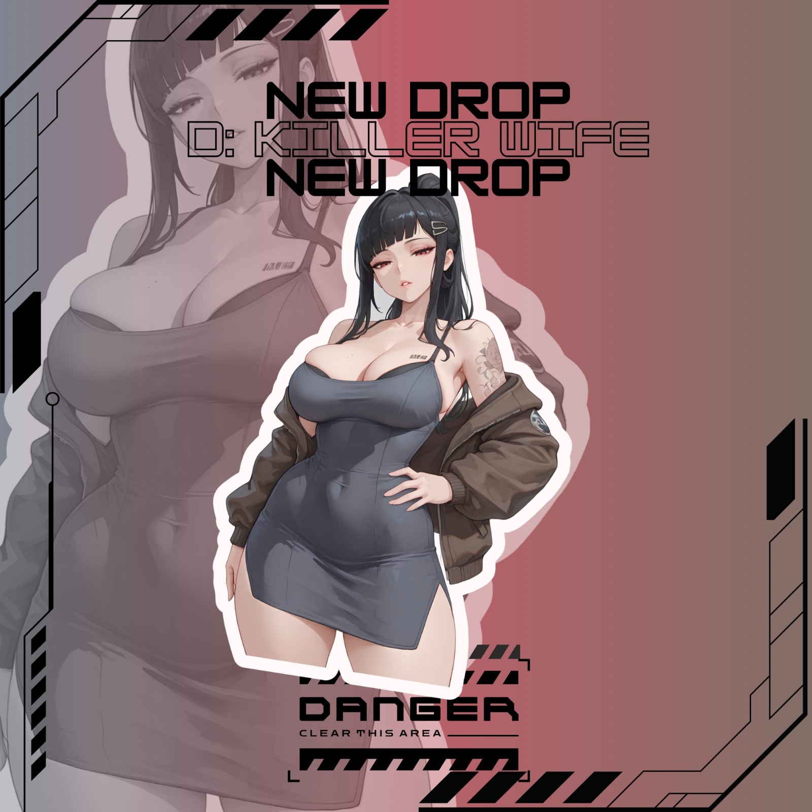 D: Killer Wife | NIKKE| Anime Girl Waifu Sticker Decal