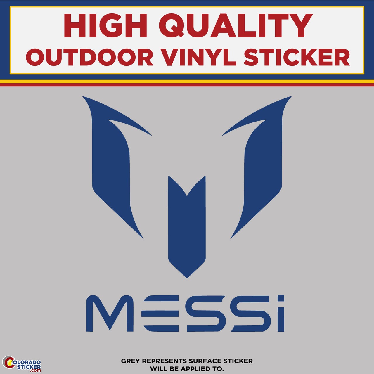 Messi Logo Die Cut, High Quality Vinyl Stickers Decal
