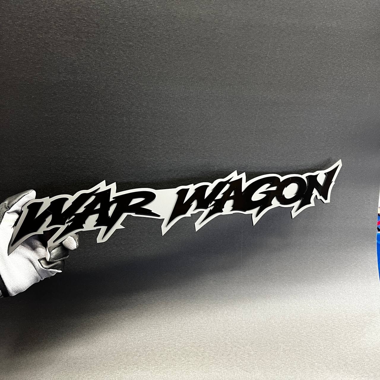 1PC WAR WAGON 3D Text Car Badge Emblem Fender tailgate Aggressive Decal