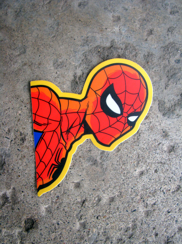 3" Peeking Spider-Man Vinyl Sticker 80s Marvel Car Laptop Comic Decal