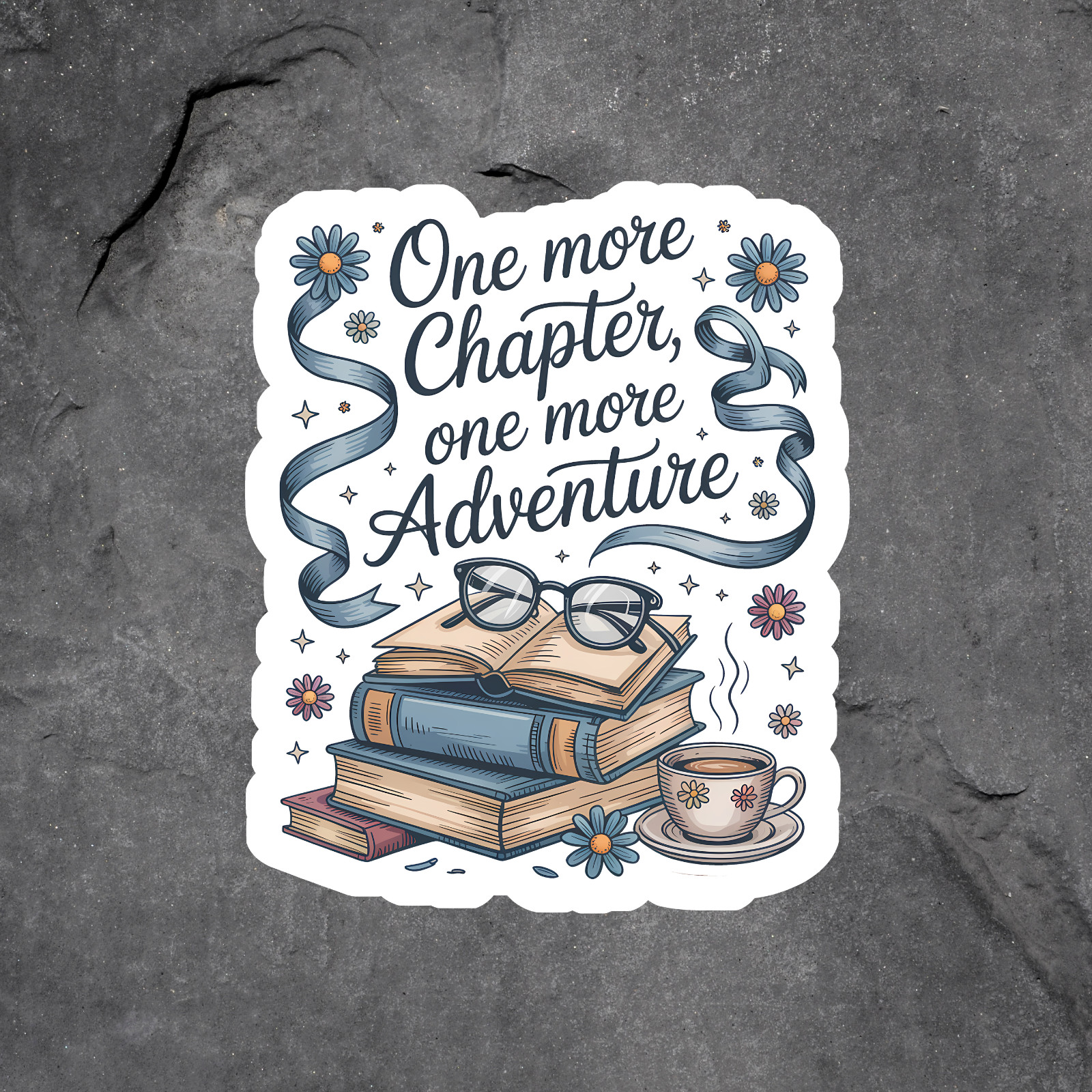 Book Lover Sticker Vinyl Decal Reading Coffee Books Aesthetic Teacher Gift