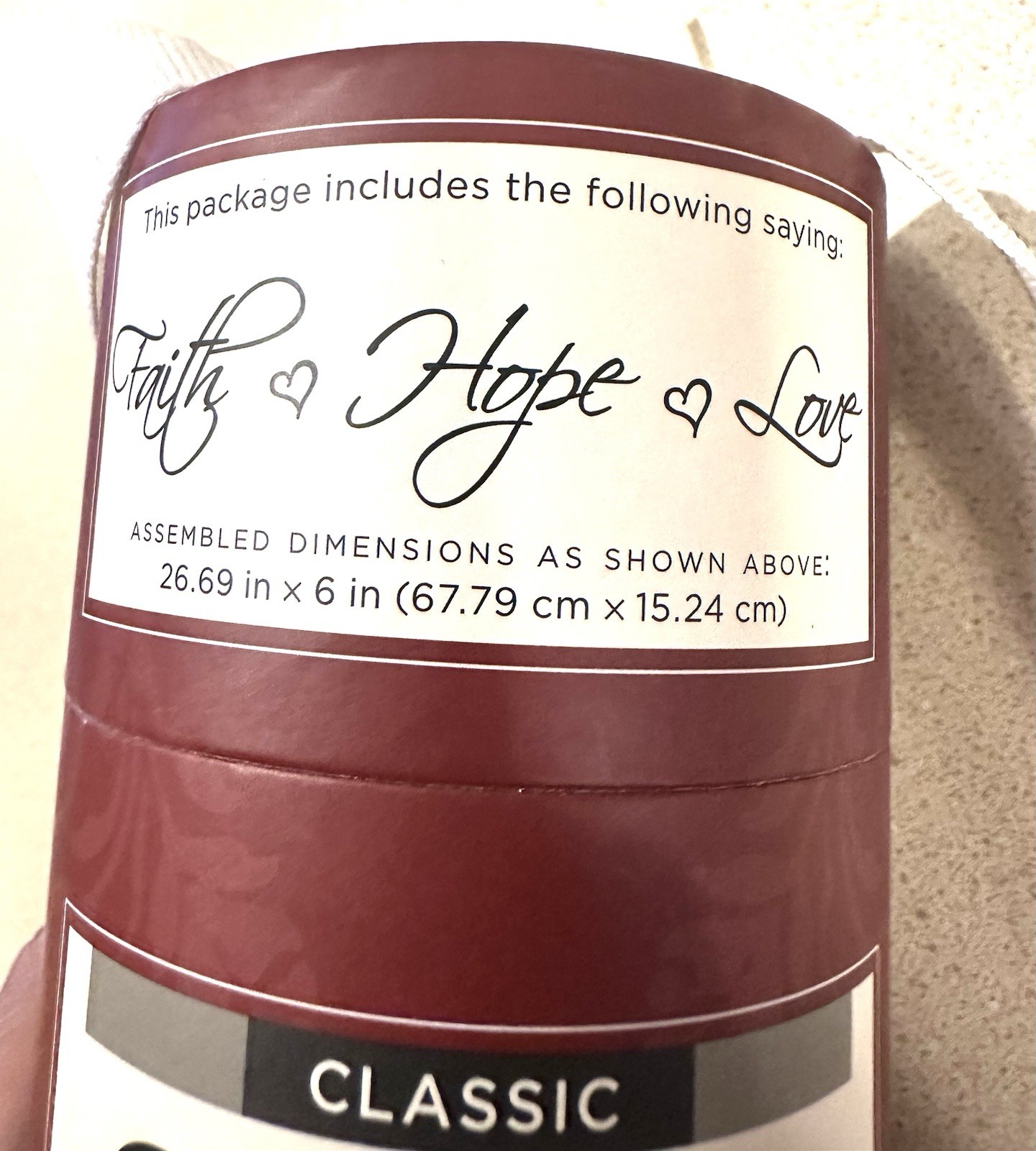 FAITH HOPE LOVE Designer Wall Lettering Words Quote Sticker Decal Decor NEW
