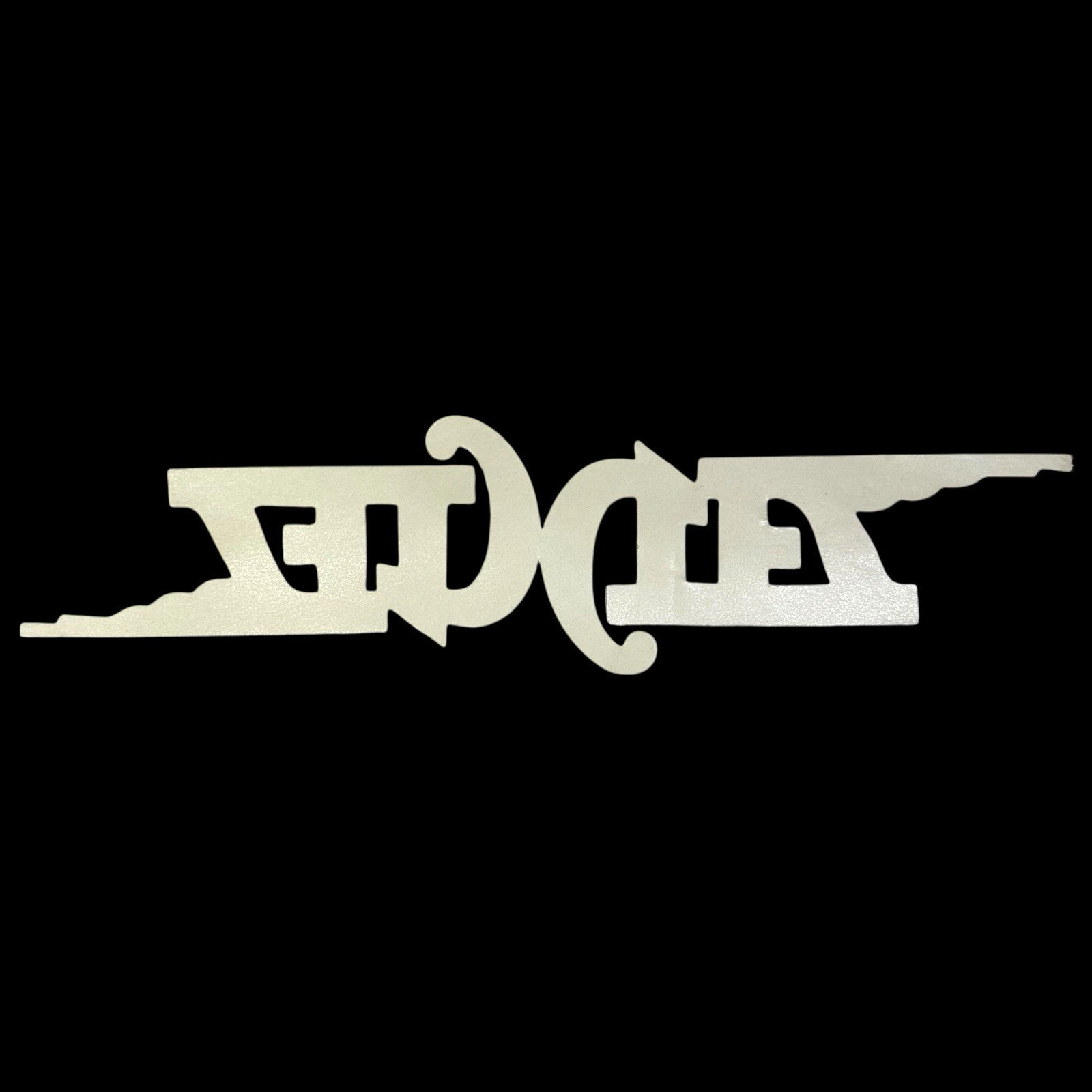Vintage ANGEL Rainbow Prism Sticker Glam Metal Hard Rock Band Ambigram Logo DC