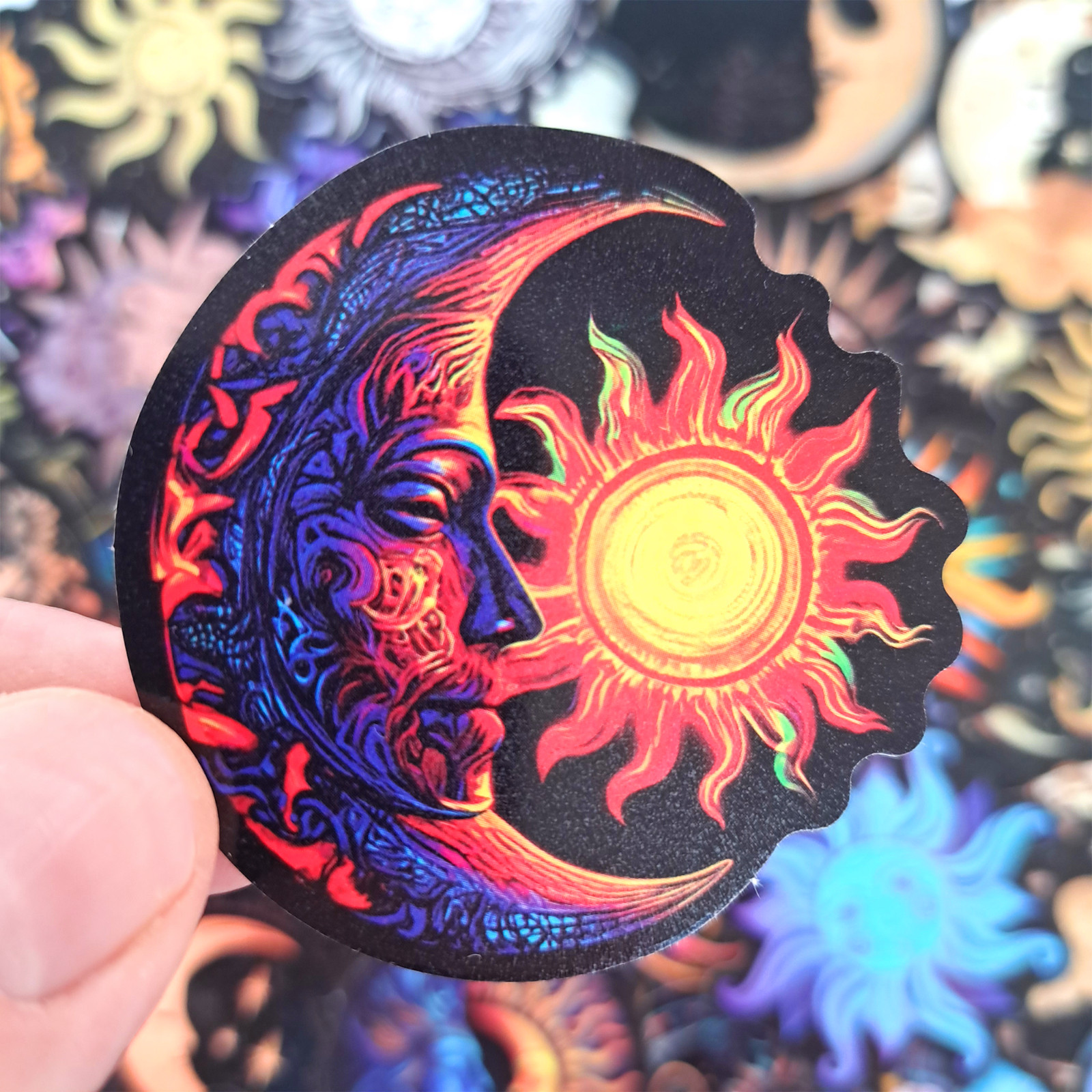 50 PCS Celestial Sun Moon Sticker Pack Galaxy Stars Mystical Astronomy Crafts