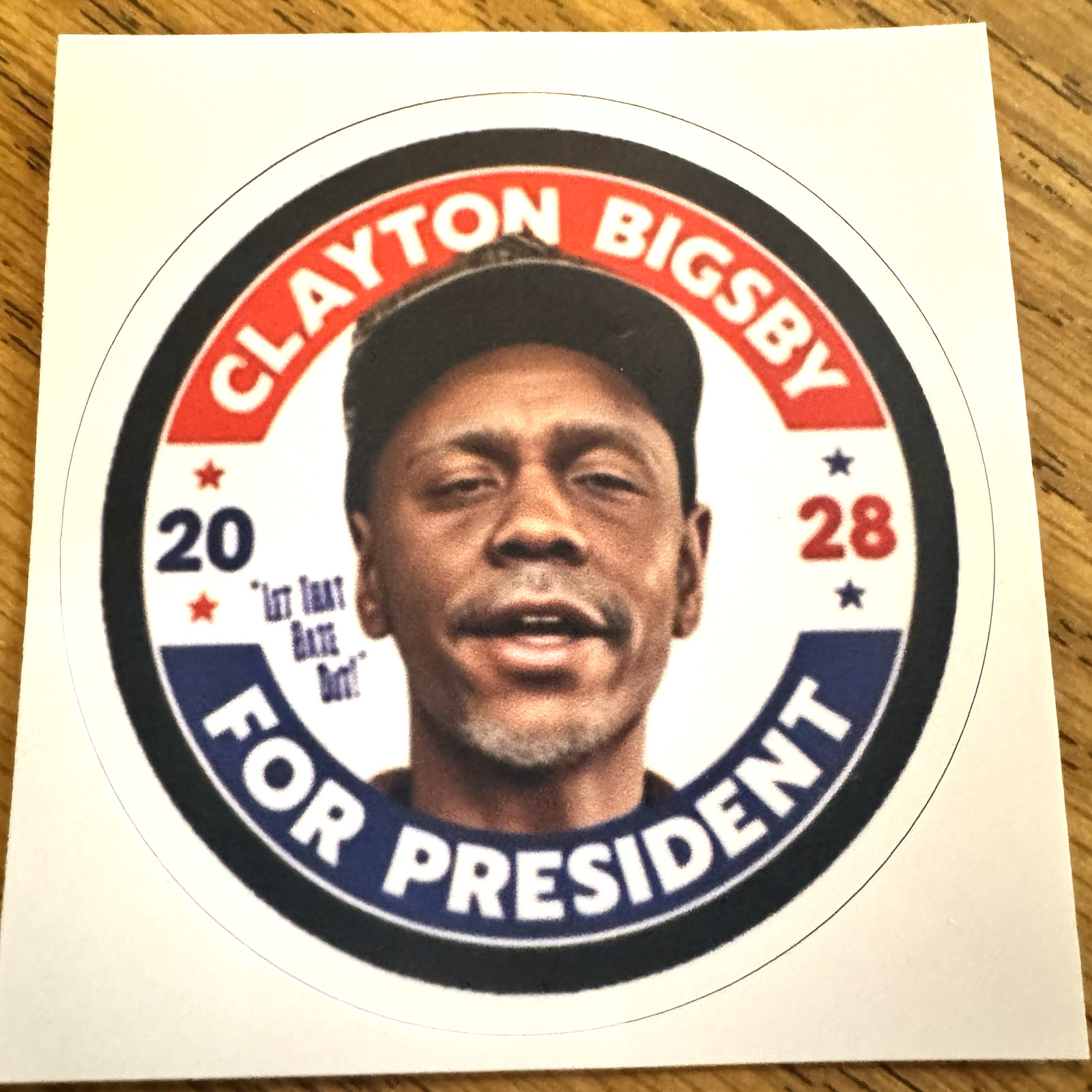 Clayton Bigsby "For President" 2028 Chapelle Show Vinyl 2.5" Die-Cut Sticker