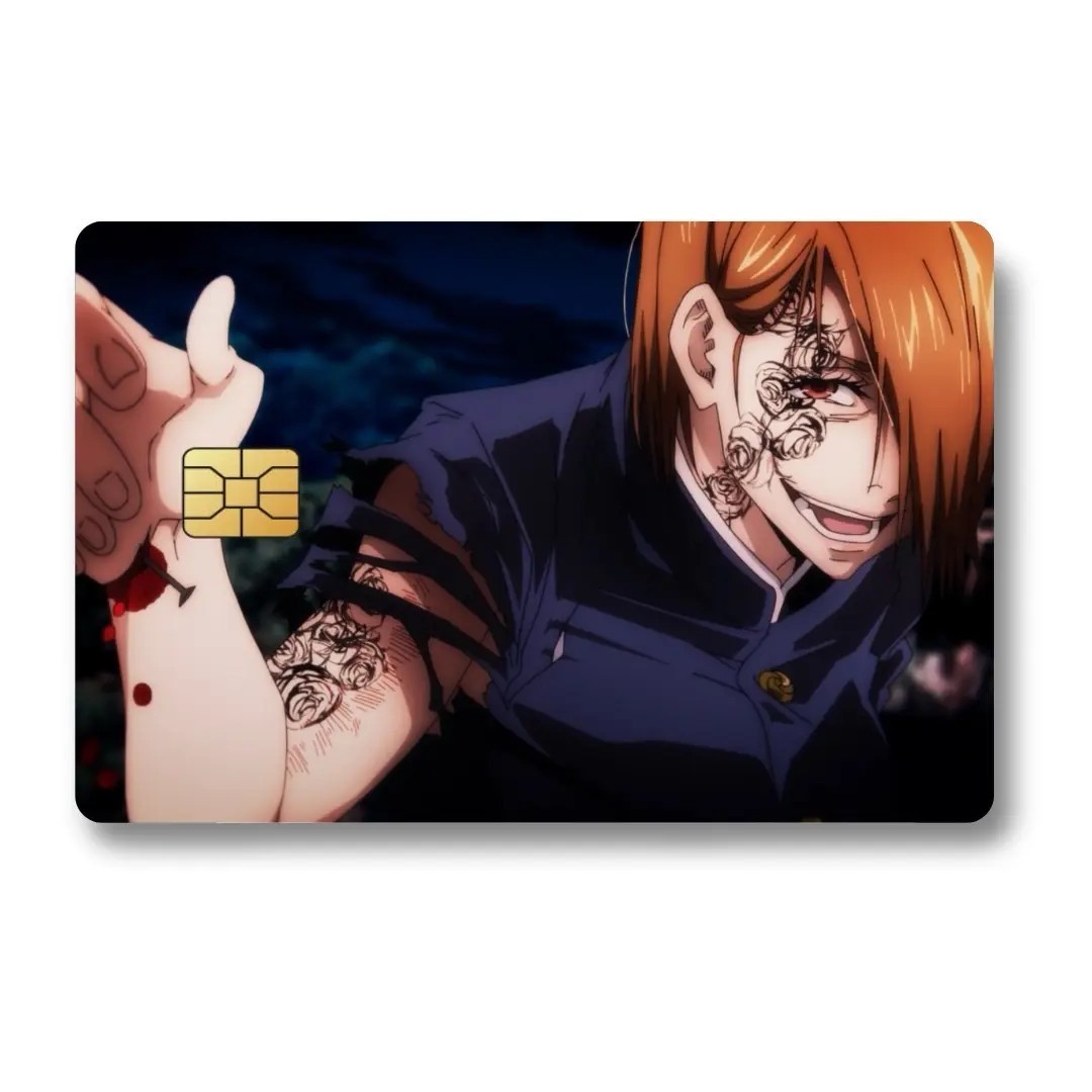 Jujutsu Kaisen Custom Decal Credit Card Cover Vinyl Skin Sticker Anime Lover Gif