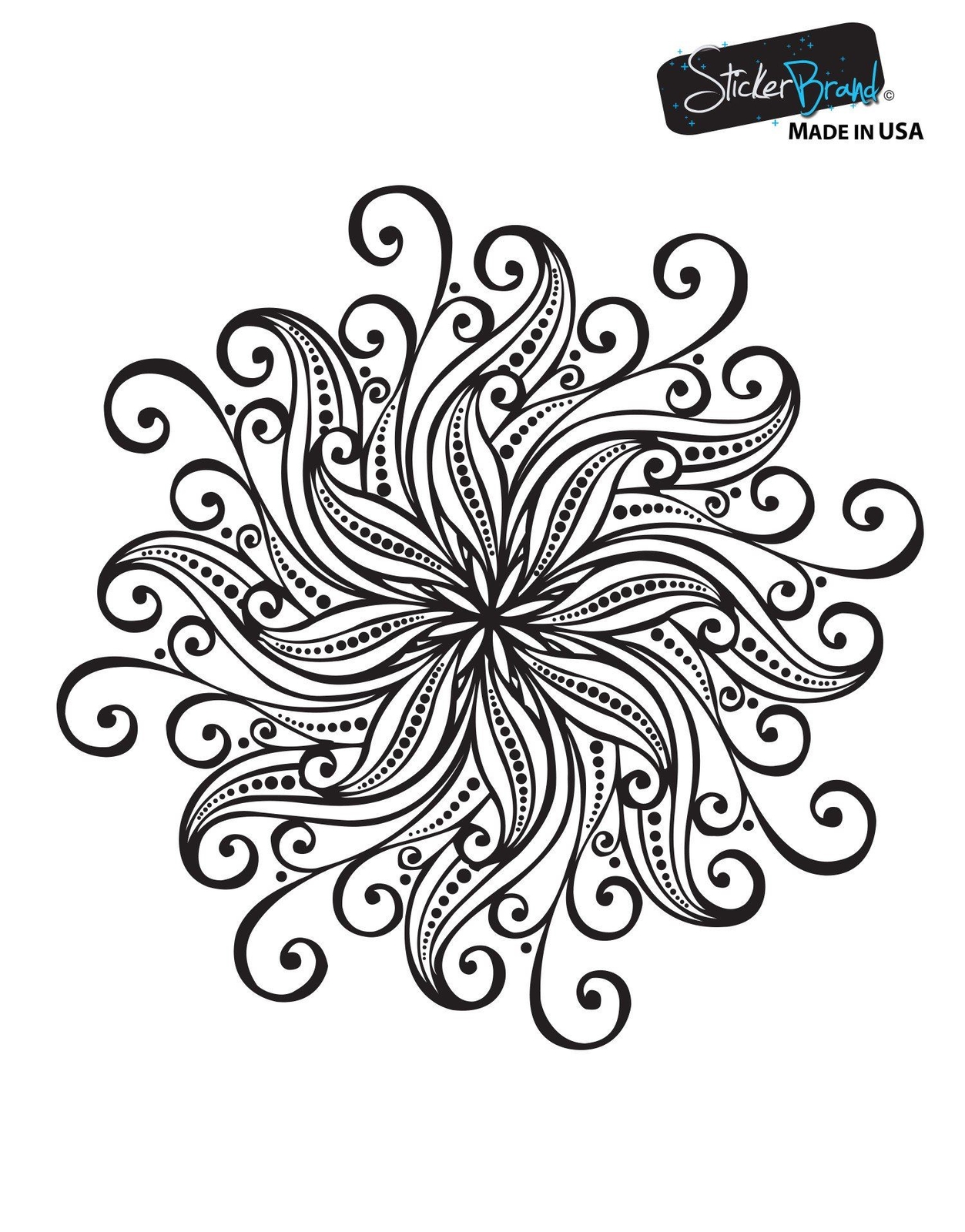 Mandala Wall Decal Headboard Bedroom Boho Decor Yoga Studio Decal. #1567