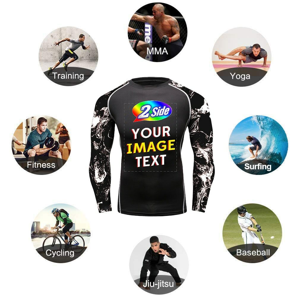 Custom Made MMA BJJ Brazilian Jiu Jitsu Rash Guards For Academy School Dojo