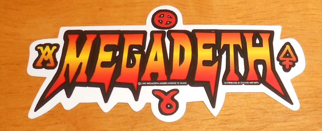 Megadeth Sticker Original 4×2 RARE