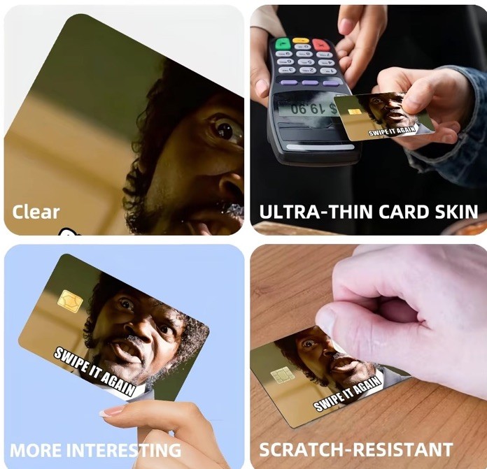 Swipe It Again Credit Card Debit Card Skin Funny Decal Wrap Sticker Decal Money
