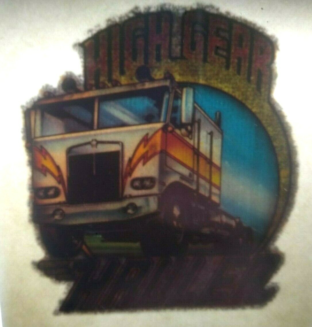 Big Rig Trucks Screamin Gleamin Glitter Iron-On Transfer Decal Donruss 1970s