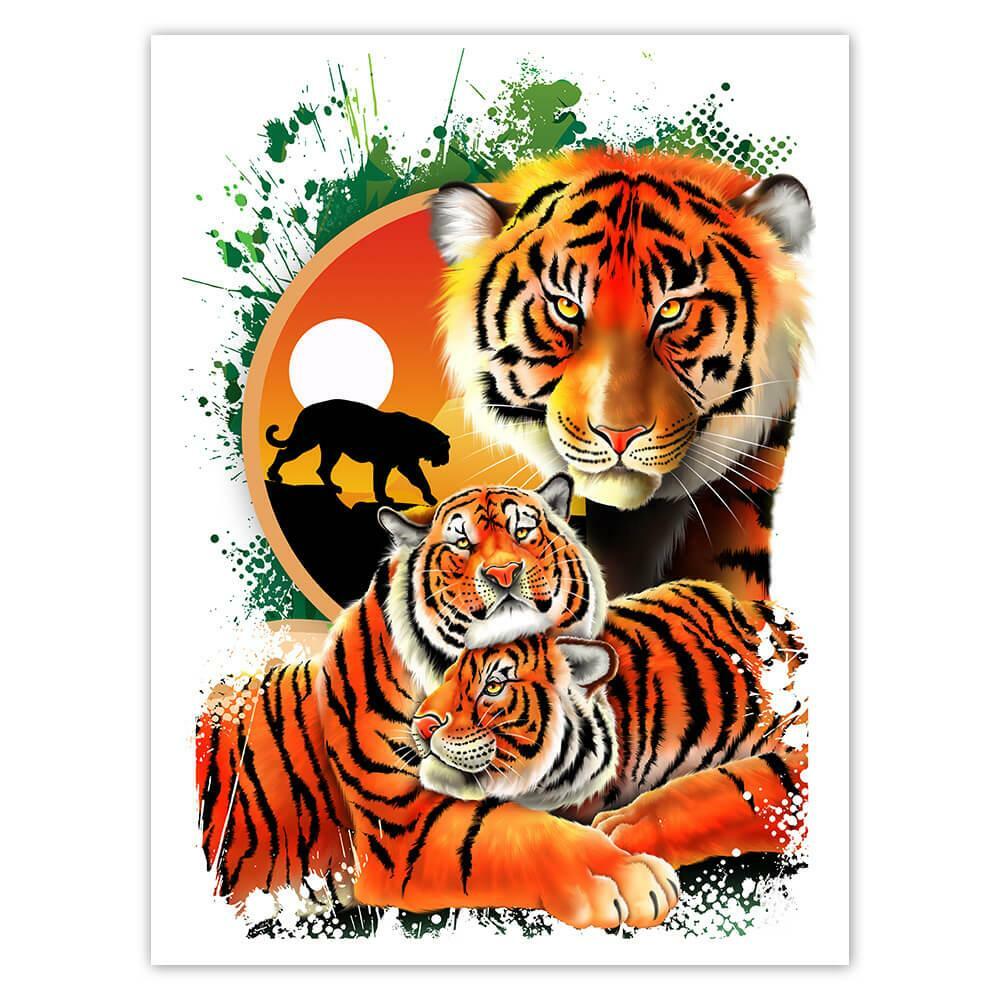 Gift Sticker : Tiger  Wild Animals Wildlife Fauna Safari Endangered Species