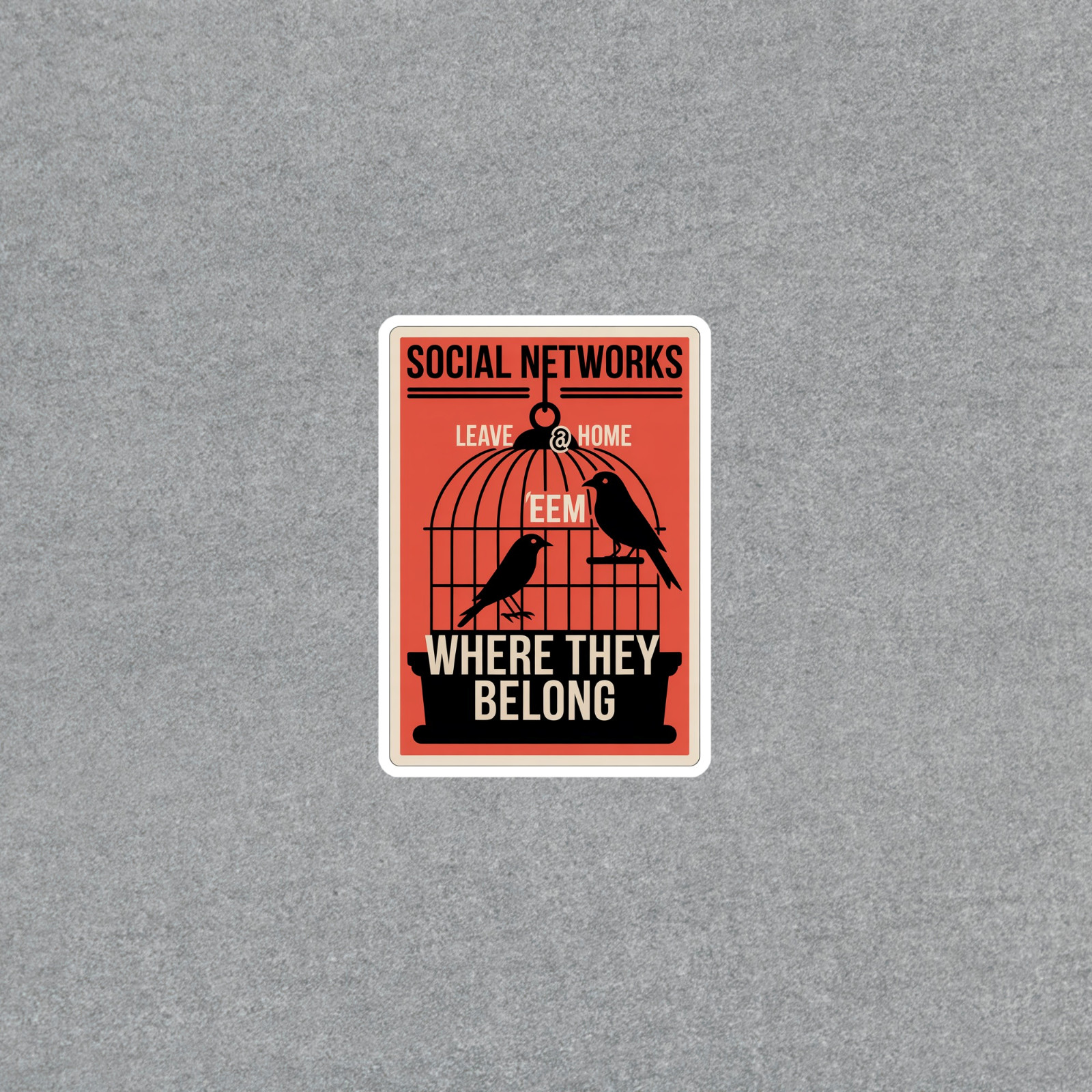 Social Networks Vintage Style Motivational Sticker for Digital Wellness #7044