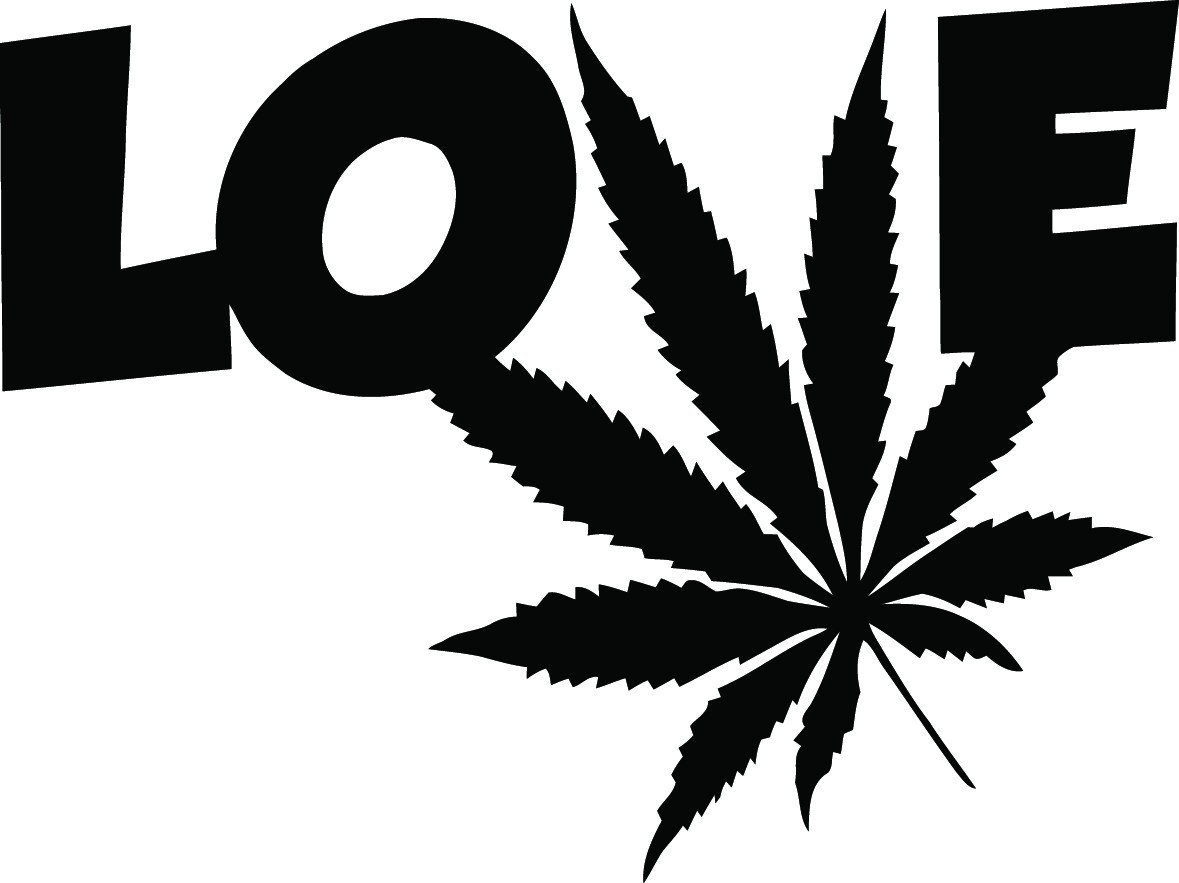 Love Weed Leaf Decal Sticker for Cannabis Enthusiasts – 6229